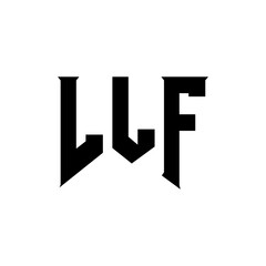 LLF letter logo design for technology company. LLF logo design black and white color combination. LLF logo, LLF vector, LLF design, LLF icon, LLF alphabet. LLF typography logo design.