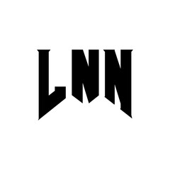 LNN letter logo design for technology company. LNN logo design black and white color combination. LNN logo, LNN vector, LNN design, LNN icon, LNN alphabet. LNN typography logo design.
