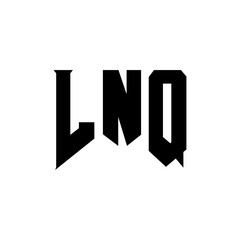 LNQ letter logo design for technology company. LNQ logo design black and white color combination. LNQ logo, LNQ vector, LNQ design, LNQ icon, LNQ alphabet. LNQ typography logo design.