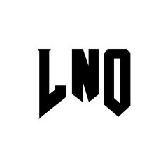 LNO letter logo design for technology company. LNO logo design black and white color combination. LNO logo, LNO vector, LNO design, LNO icon, LNO alphabet. LNO typography logo design.