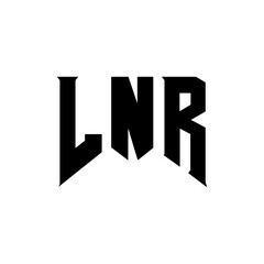 LNR letter logo design for technology company. LNR logo design black and white color combination. LNR logo, LNR vector, LNR design, LNR icon, LNR alphabet. LNR typography logo design.