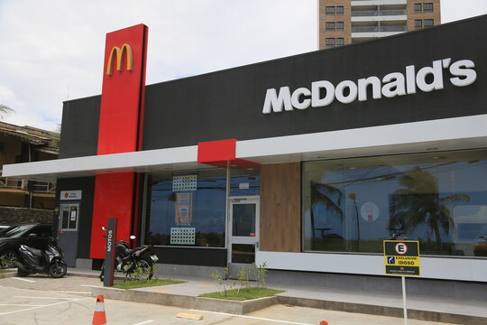 salvador bahia, brazil - january 29, 2025: view of a mcdonald's store in the city of Salvador.