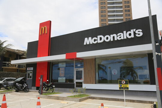 salvador bahia, brazil - january 29, 2025: view of a mcdonald's store in the city of Salvador.