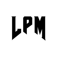 LPM letter logo design for technology company. LPM logo design black and white color combination. LPM logo, LPM vector, LPM design, LPM icon, LPM alphabet. LPM typography logo design.