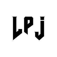 LPJ letter logo design for technology company. LPJ logo design black and white color combination. LPJ logo, LPJ vector, LPJ design, LPJ icon, LPJ alphabet. LPJ typography logo design.