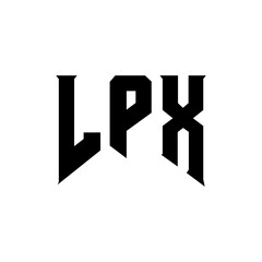LPX letter logo design for technology company. LPX logo design black and white color combination. LPX logo, LPX vector, LPX design, LPX icon, LPX alphabet. LPX typography logo design.