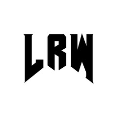 LRW letter logo design for technology company. LRW logo design black and white color combination. LRW logo, LRW vector, LRW design, LRW icon, LRW alphabet. LRW typography logo design.