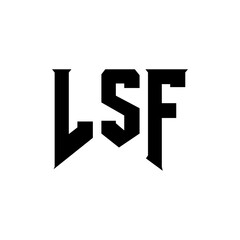 LSF letter logo design for technology company. LSF logo design black and white color combination. LSF logo, LSF vector, LSF design, LSF icon, LSF alphabet. LSF typography logo design.