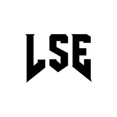 LSE letter logo design for technology company. LSE logo design black and white color combination. LSE logo, LSE vector, LSE design, LSE icon, LSE alphabet. LSE typography logo design.