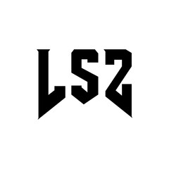 LSZ letter logo design for technology company. LSZ logo design black and white color combination. LSZ logo, LSZ vector, LSZ design, LSZ icon, LSZ alphabet. LSZ typography logo design.