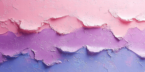Abstract layered paper background in pastel pink purple and blue colors with sparkling glitter accents