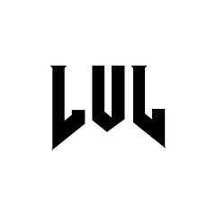 LUL letter logo design for technology company. LUL logo design black and white color combination. LUL logo, LUL vector, LUL design, LUL icon, LUL alphabet. LUL typography logo design.