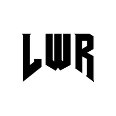LWR letter logo design for technology company. LWR logo design black and white color combination. LWR logo, LWR vector, LWR design, LWR icon, LWR alphabet. LWR typography logo design.