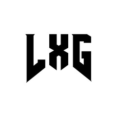 LXG letter logo design for technology company. LXG logo design black and white color combination. LXG logo, LXG vector, LXG design, LXG icon, LXG alphabet. LXG typography logo design.