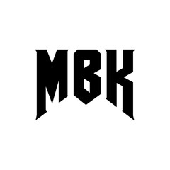 MBK letter logo design for technology company. MBK logo design black and white color combination. MBK logo, MBK vector, MBK design, MBK icon, MBK alphabet. MBK typography logo design.