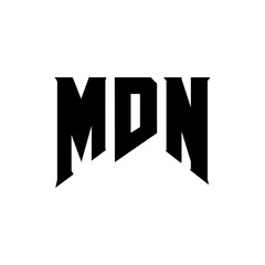 MDN letter logo design for technology company. MDN logo design black and white color combination. MDN logo, MDN vector, MDN design, MDN icon, MDN alphabet. MDN typography logo design.