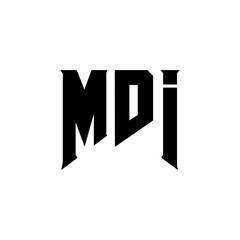 MDI letter logo design for technology company. MDI logo design black and white color combination. MDI logo, MDI vector, MDI design, MDI icon, MDI alphabet. MDI typography logo design.