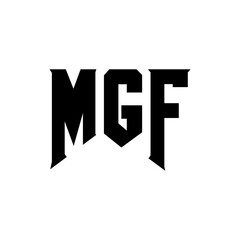 MGF letter logo design for technology company. MGF logo design black and white color combination. MGF logo, MGF vector, MGF design, MGF icon, MGF alphabet. MGF typography logo design.