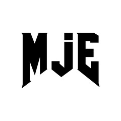 MJE letter logo design for technology company. MJE logo design black and white color combination. MJE logo, MJE vector, MJE design, MJE icon, MJE alphabet. MJE typography logo design.