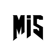 MIS letter logo design for technology company. MIS logo design black and white color combination. MIS logo, MIS vector, MIS design, MIS icon, MIS alphabet. MIS typography logo design.