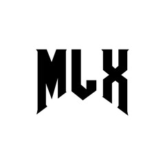 MLX letter logo design for technology company. MLX logo design black and white color combination. MLX logo, MLX vector, MLX design, MLX icon, MLX alphabet. MLX typography logo design.