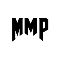 MMP letter logo design for technology company. MMP logo design black and white color combination. MMP logo, MMP vector, MMP design, MMP icon, MMP alphabet. MMP typography logo design.