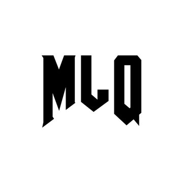 MLQ letter logo design for technology company. MLQ logo design black and white color combination. MLQ logo, MLQ vector, MLQ design, MLQ icon, MLQ alphabet. MLQ typography logo design.