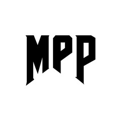 MPP letter logo design for technology company. MPP logo design black and white color combination. MPP logo, MPP vector, MPP design, MPP icon, MPP alphabet. MPP typography logo design.