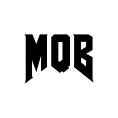 MQB letter logo design for technology company. MQB logo design black and white color combination. MQB logo, MQB vector, MQB design, MQB icon, MQB alphabet. MQB typography logo design.