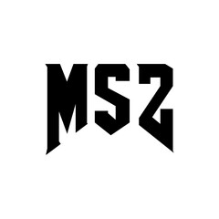 MSZ letter logo design for technology company. MSZ logo design black and white color combination. MSZ logo, MSZ vector, MSZ design, MSZ icon, MSZ alphabet. MSZ typography logo design.