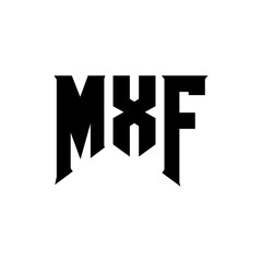 MXF letter logo design for technology company. MXF logo design black and white color combination. MXF logo, MXF vector, MXF design, MXF icon, MXF alphabet. MXF typography logo design.
