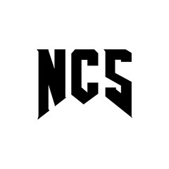 NCS letter logo design for technology company. NCS logo design black and white color combination. NCS logo, NCS vector, NCS design, NCS icon, NCS alphabet. NCS typography logo design.