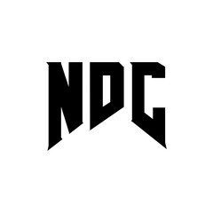 NDC letter logo design for technology company. NDC logo design black and white color combination. NDC logo, NDC vector, NDC design, NDC icon, NDC alphabet. NDC typography logo design.