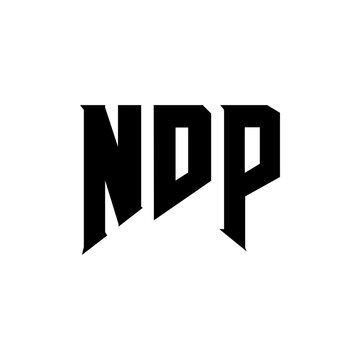 NDP letter logo design for technology company. NDP logo design black and white color combination. NDP logo, NDP vector, NDP design, NDP icon, NDP alphabet. NDP typography logo design.