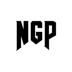 NGP letter logo design for technology company. NGP logo design black and white color combination. NGP logo, NGP vector, NGP design, NGP icon, NGP alphabet. NGP typography logo design.