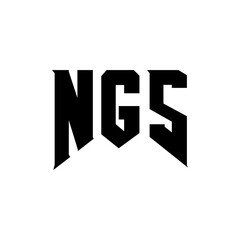 NGS letter logo design for technology company. NGS logo design black and white color combination. NGS logo, NGS vector, NGS design, NGS icon, NGS alphabet. NGS typography logo design.