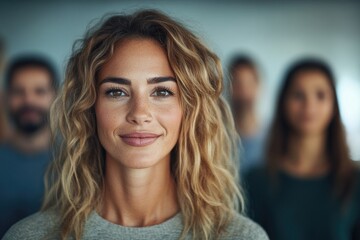 capture minimalistic portrait of diverse group featuring individuals of varying races and ages set against thoughtfully