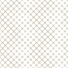 Vector seamless texture. Modern geometric background. Lattice of crosses.