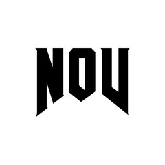 NOV letter logo design for technology company. NOV logo design black and white color combination. NOV logo, NOV vector, NOV design, NOV icon, NOV alphabet. NOV typography logo design.