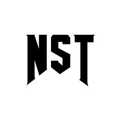NST letter logo design for technology company. NST logo design black and white color combination. NST logo, NST vector, NST design, NST icon, NST alphabet. NST typography logo design.