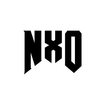 NXO letter logo design for technology company. NXO logo design black and white color combination. NXO logo, NXO vector, NXO design, NXO icon, NXO alphabet. NXO typography logo design.