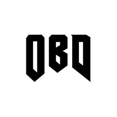 OBD letter logo design for technology company. OBD logo design black and white color combination. OBD logo, OBD vector, OBD design, OBD icon, OBD alphabet. OBD typography logo design.