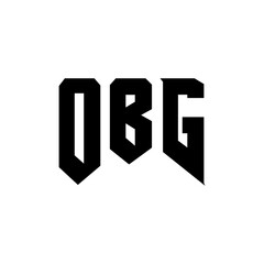 OBG letter logo design for technology company. OBG logo design black and white color combination. OBG logo, OBG vector, OBG design, OBG icon, OBG alphabet. OBG typography logo design.