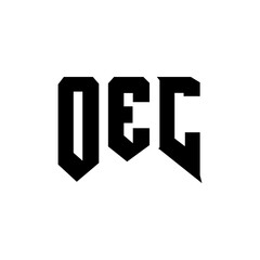 OEC letter logo design for technology company. OEC logo design black and white color combination. OEC logo, OEC vector, OEC design, OEC icon, OEC alphabet. OEC typography logo design.