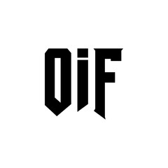 Obraz premium OIF letter logo design for technology company. OIF logo design black and white color combination. OIF logo, OIF vector, OIF design, OIF icon, OIF alphabet. OIF typography logo design.