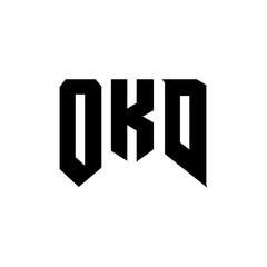 OKD letter logo design for technology company. OKD logo design black and white color combination. OKD logo, OKD vector, OKD design, OKD icon, OKD alphabet. OKD typography logo design.