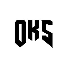 OKS letter logo design for technology company. OKS logo design black and white color combination. OKS logo, OKS vector, OKS design, OKS icon, OKS alphabet. OKS typography logo design.