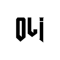 OLI letter logo design for technology company. OLI logo design black and white color combination. OLI logo, OLI vector, OLI design, OLI icon, OLI alphabet. OLI typography logo design.