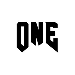 ONE letter logo design for technology company. ONE logo design black and white color combination. ONE logo, ONE vector, ONE design, ONE icon, ONE alphabet. ONE typography logo design.