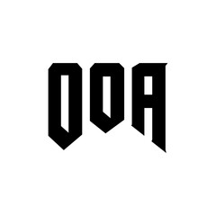 OOA letter logo design for technology company. OOA logo design black and white color combination. OOA logo, OOA vector, OOA design, OOA icon, OOA alphabet. OOA typography logo design.